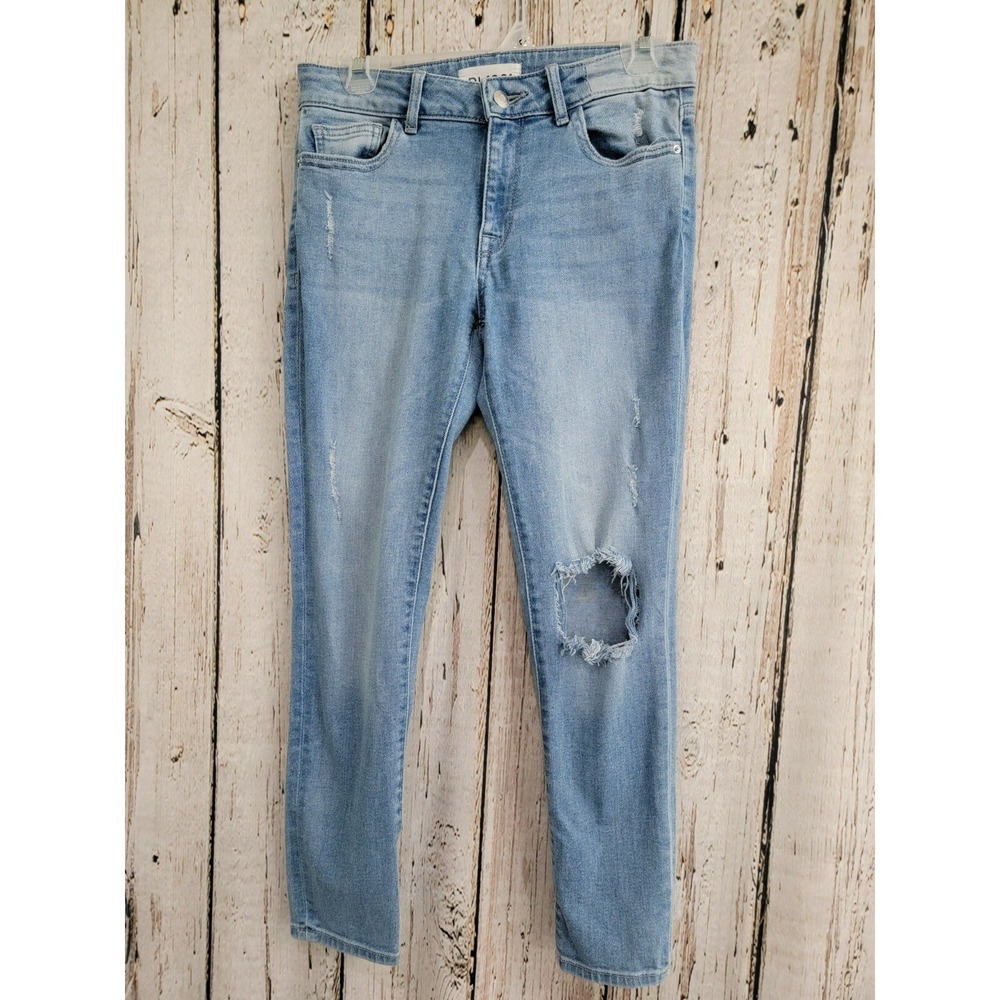 DL1961 Womens 26 Florence Clifton Instasculpt Cropped Blue Jeans Denim Pants EUC